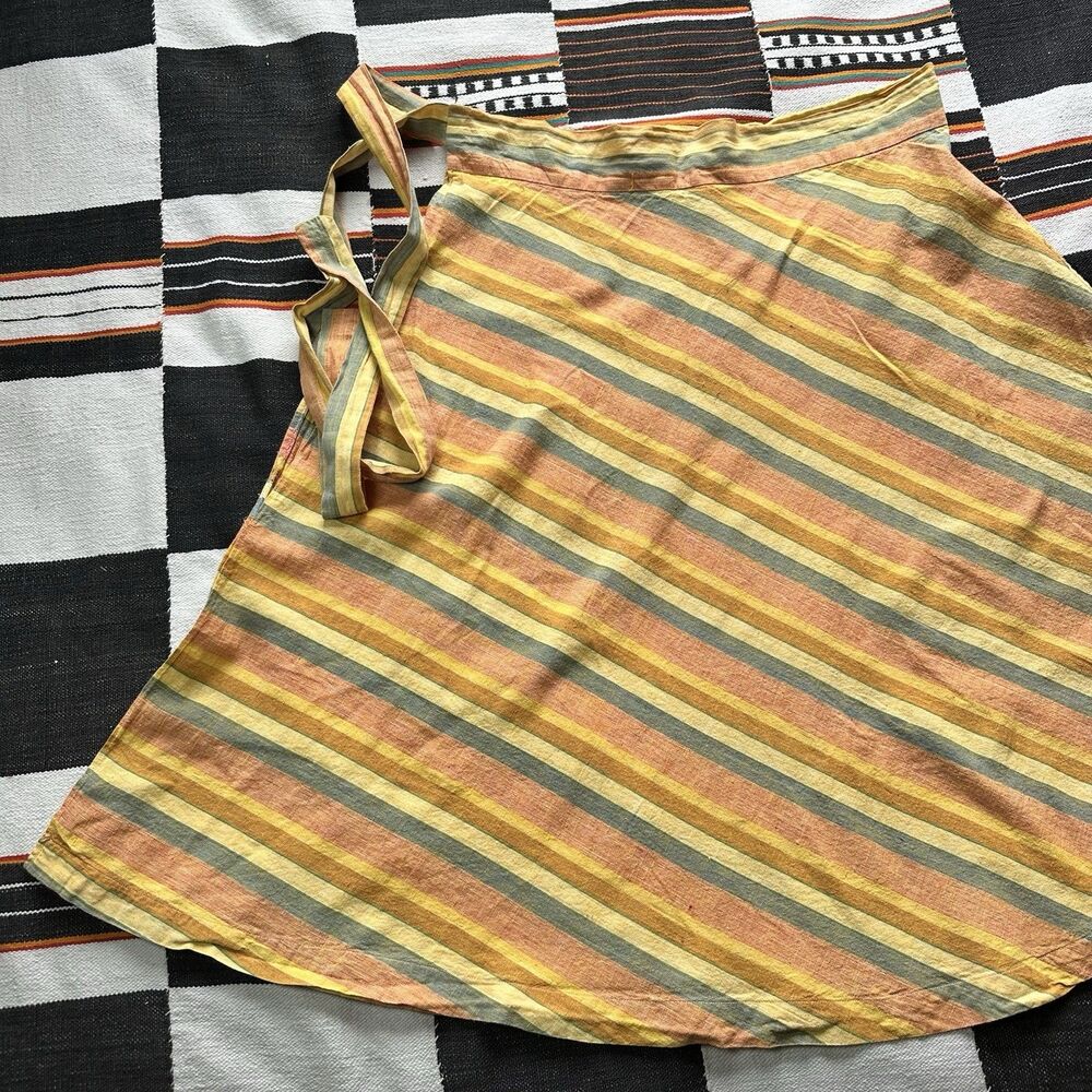Vintage 70’s Modern Junior Cotton Wrap Around Skirt. Large. Boho. Rare Vintage. - Picture 15 of 16